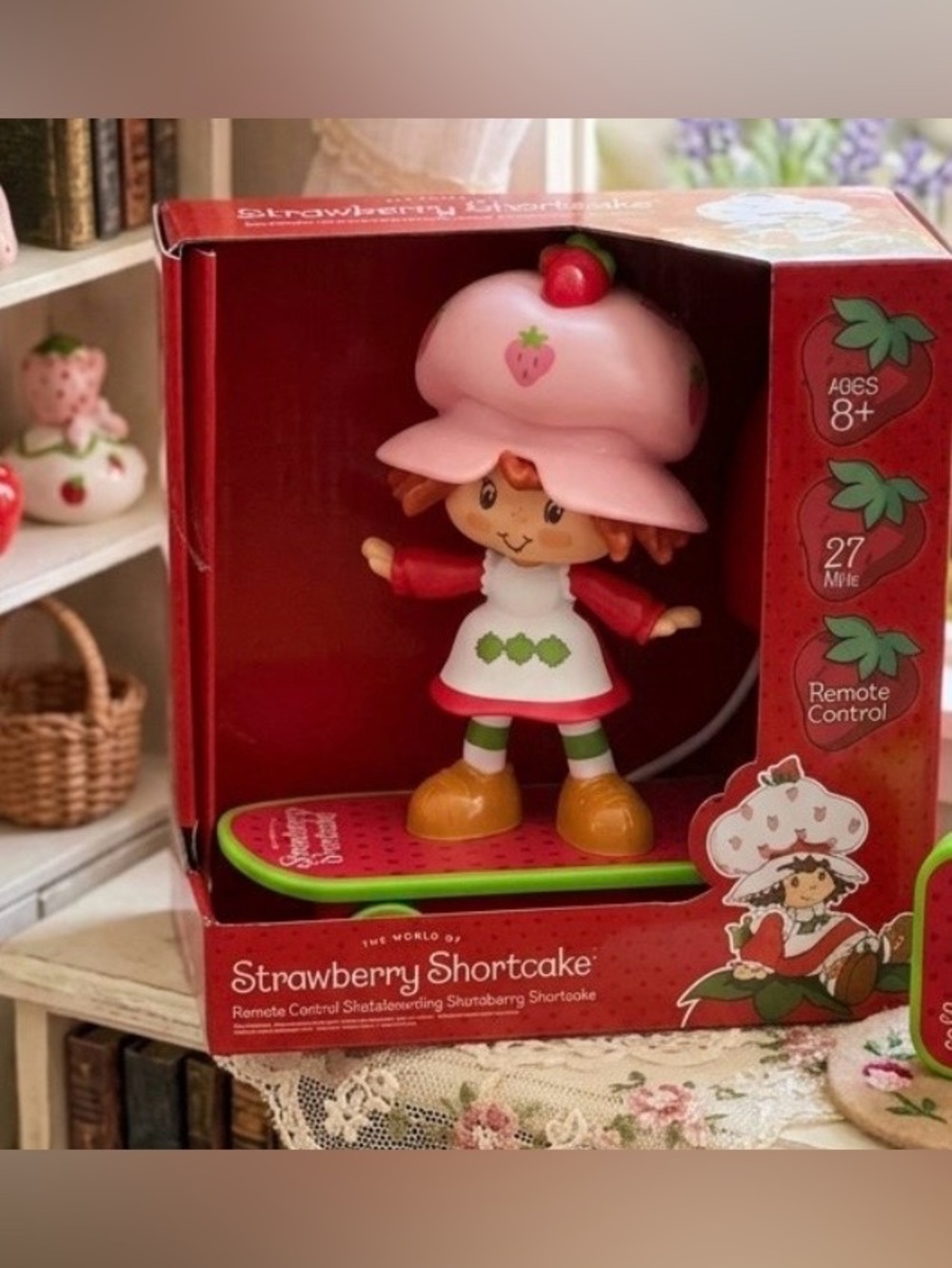Strawberry Shortcake Pink Doll with Green Skateboard - Remote Control Toy